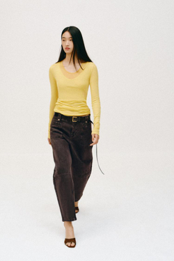 ZARA ДЖИНСЫ Z1975 CARGO BARREL СО СРЕДНЕЙ ПОСАДКОЙ, КОРИЧНЕВЫЙ