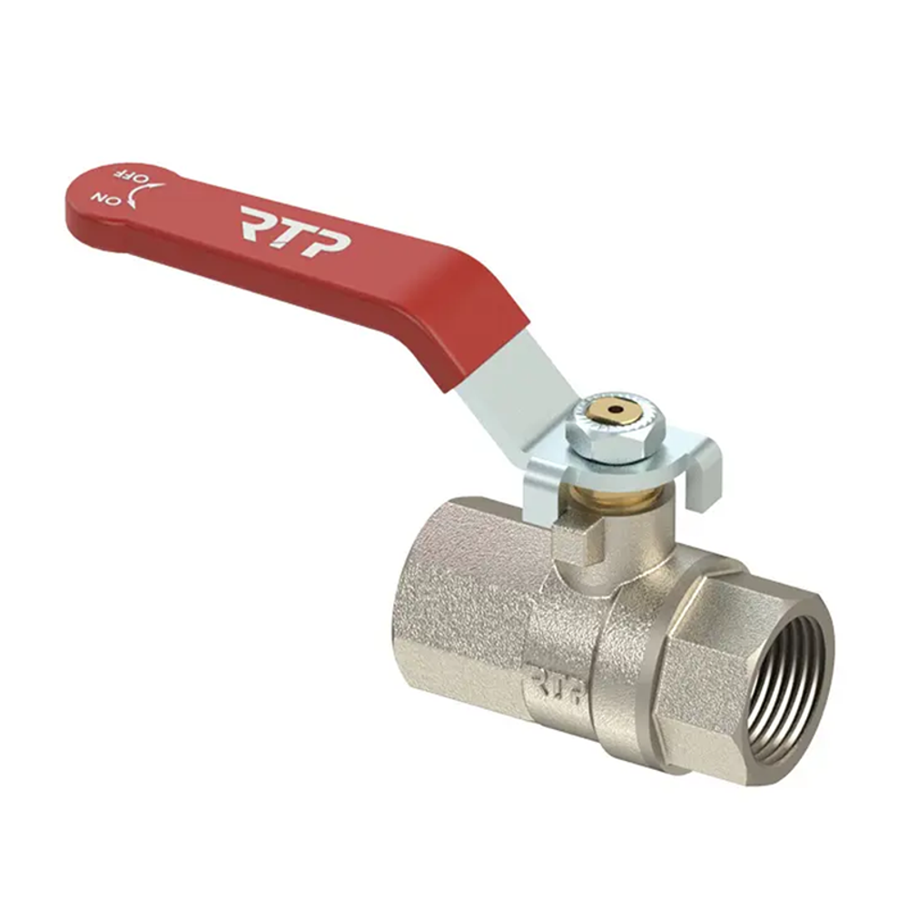 Кран шар латунный 1/2" вн/вн PN25 ручка рычаг (25609)