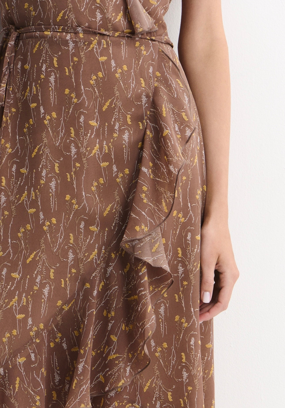 Платье Нежность миди шоколадный