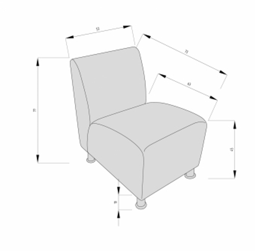 Секция Блюз одноместная