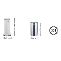 Ведро для мусора 30л Wesco Big Baseboy матовый песок