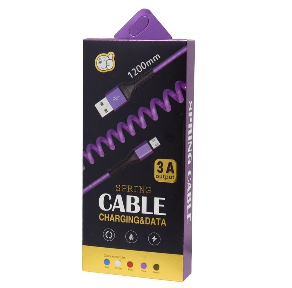 Кабель USB - TypeC Spring 2 (черный) 1.5м