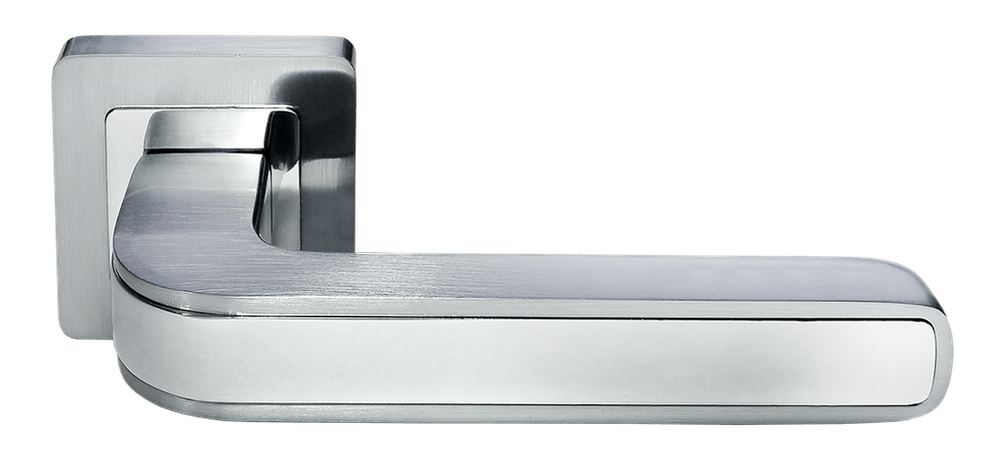 Дверные ручки Morelli "EON" MH-46 SC/CP-S55 Цвет - Мат. хром/полированный хром