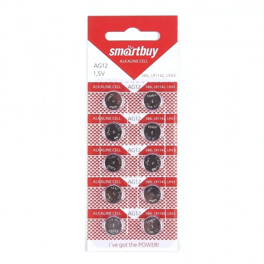 Батарейки SmartBuy AG12 BL10, 012050