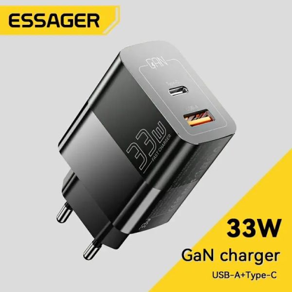 Адаптер питания Essager 33Вт (Type-C + USB-A) Белый