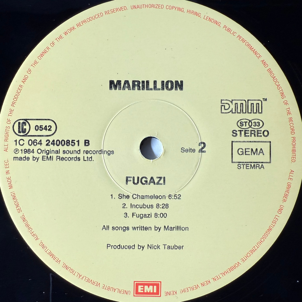 Marillion - Fugazi (Европа 1984г.)