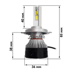 Светодиодные автомобильные LED лампы TaKiMi Progressive H4 6000K 12/24V