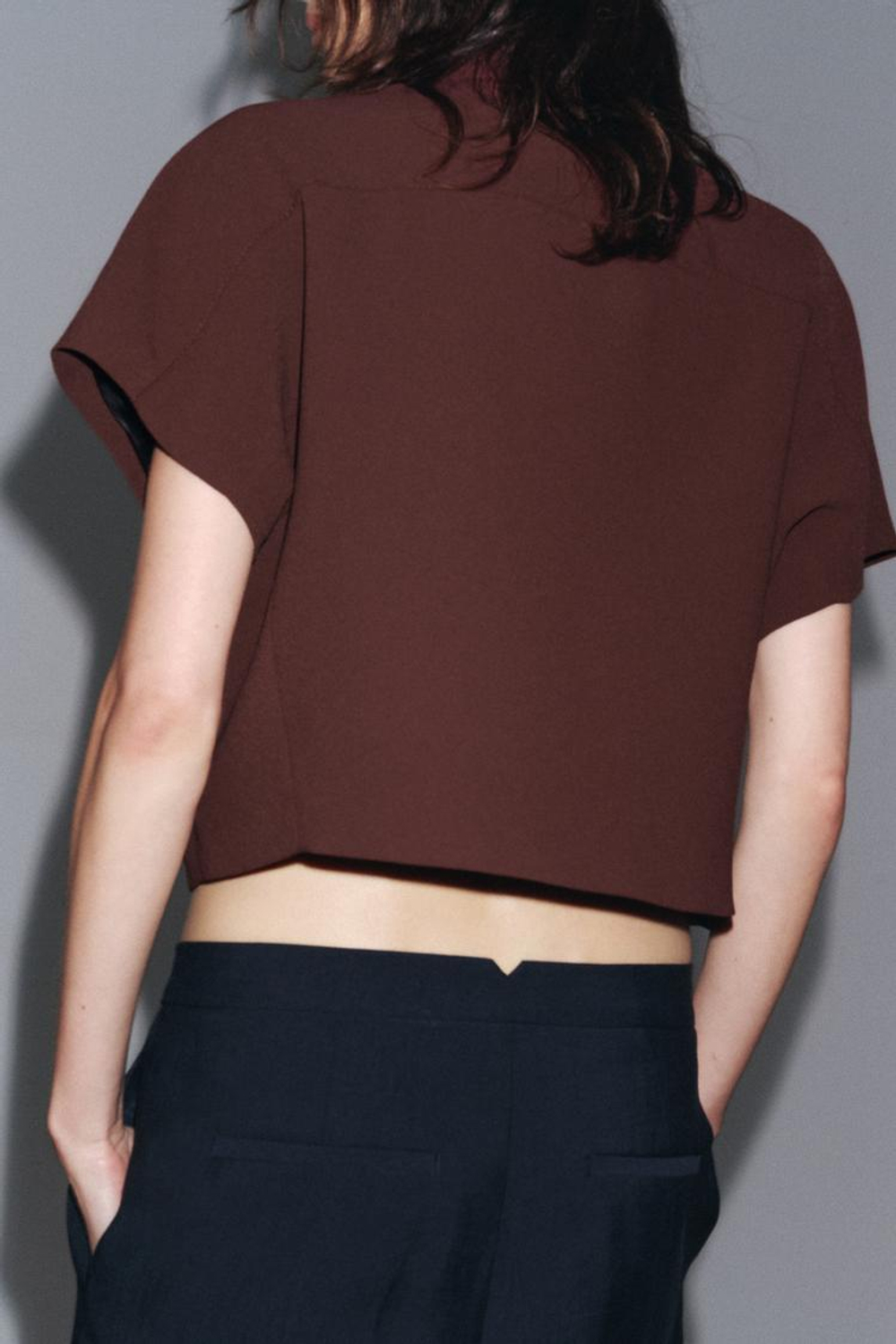 ZARA УКОРОЧЕННАЯ КУРТКА — ZW COLLECTION, КАРАМЕЛЬНЫЙ