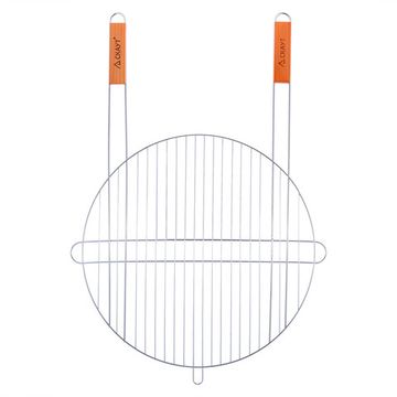 Решетка для гриля и барбекю круглая d46х75 см. СКАУТ 0743 с 2-мя деревянными ручками