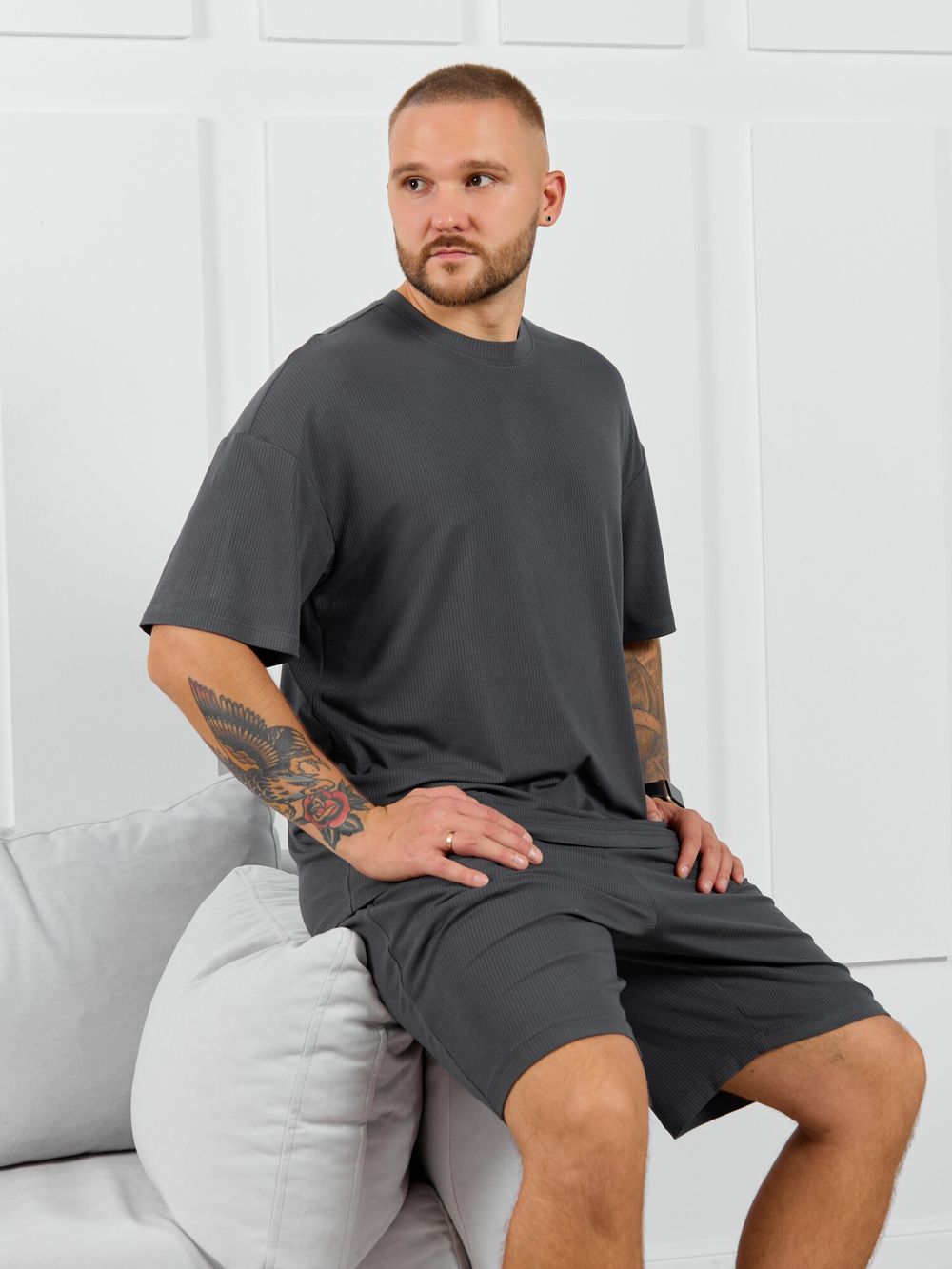 Фуфайка (футболка) мужская  Алессандро-1 Виотекс ГРАФИТОВЫЙ