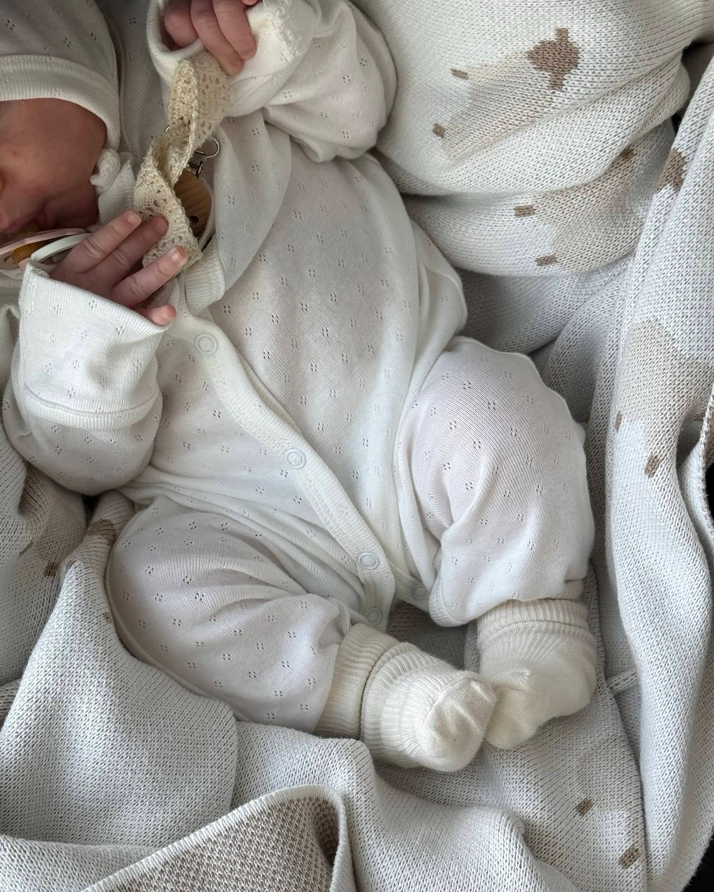 Слип ажурный на кнопках, Белый