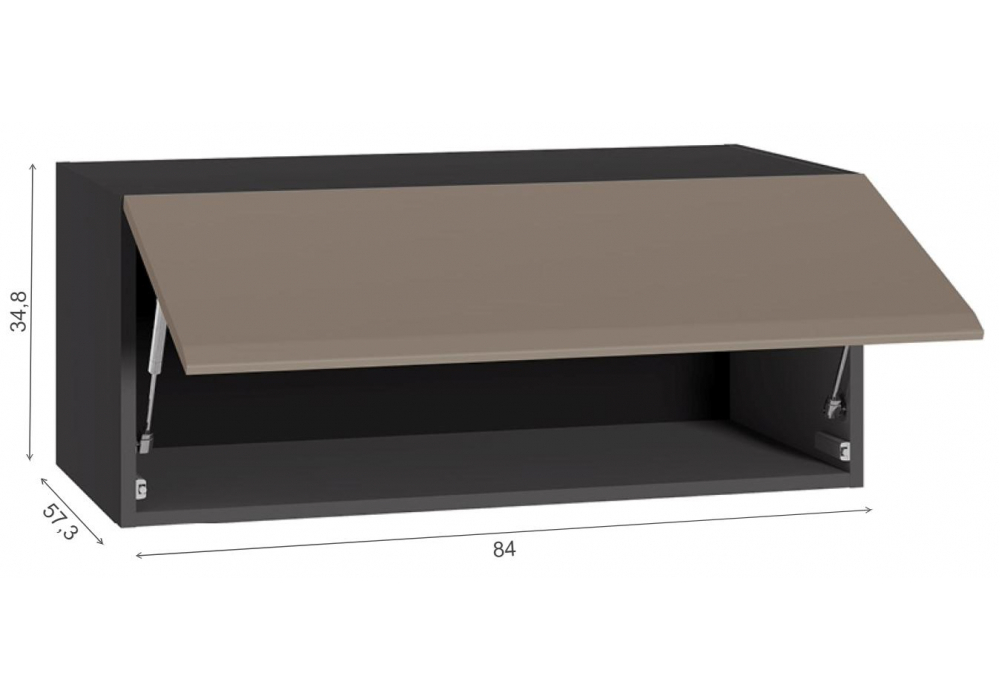 Прихожая Woodville Сейдиль 16.314.01 антрацит, веллюто капучино