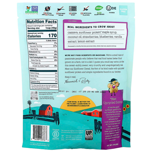 Seven Sundays, Подсолнечные хлопья, настоящие ягоды, 227 г (8 унций)