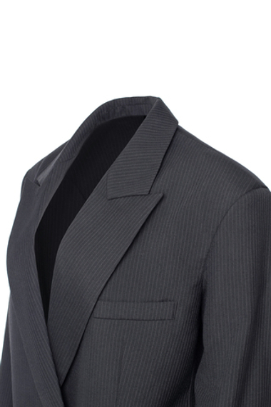 “Striped wool jacket” Двубортный жакет из шерсти.