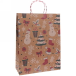 Пакет подарочный «Крафтовый новогодний мир» 40*30*12 см