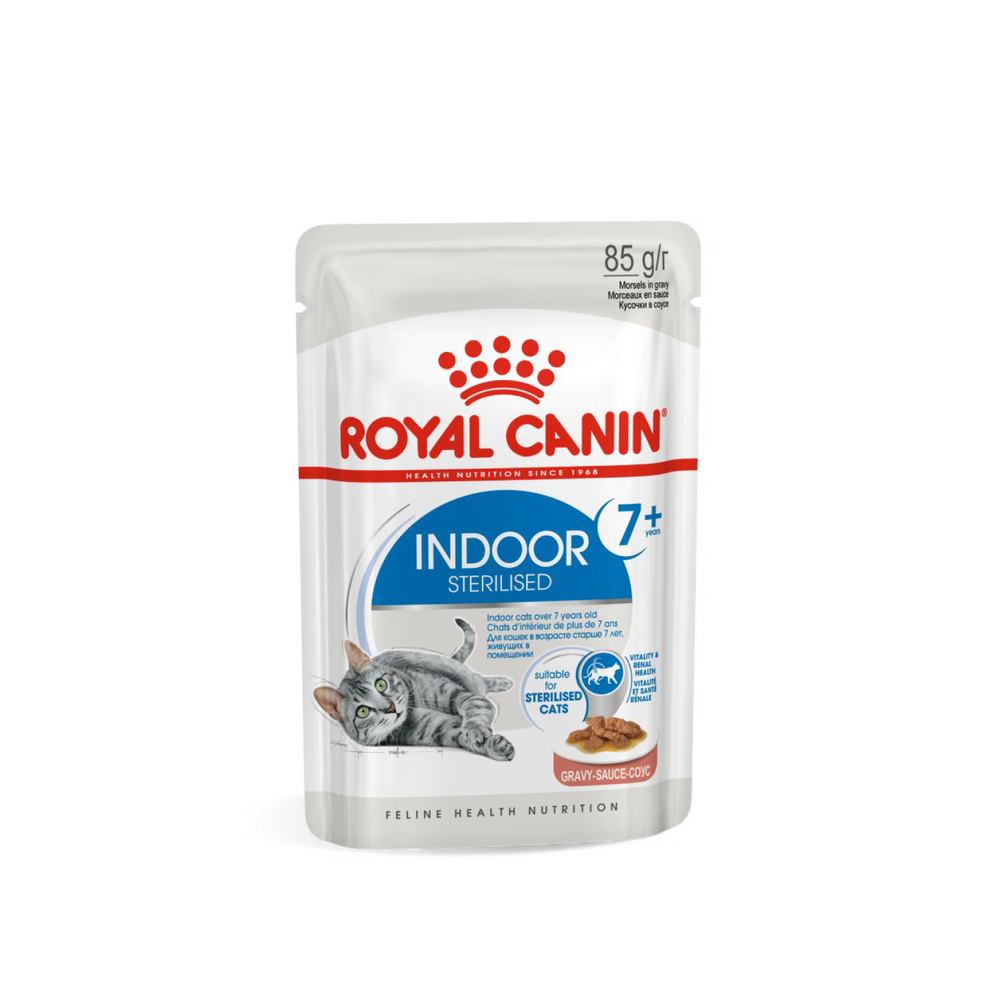 Royal Canin Indoor Sterilized 7+ Индор стерилайзд Корм влажный для стерилизованных кошек в возрасте от 7 до 12 лет живущих в помещении соус 85г