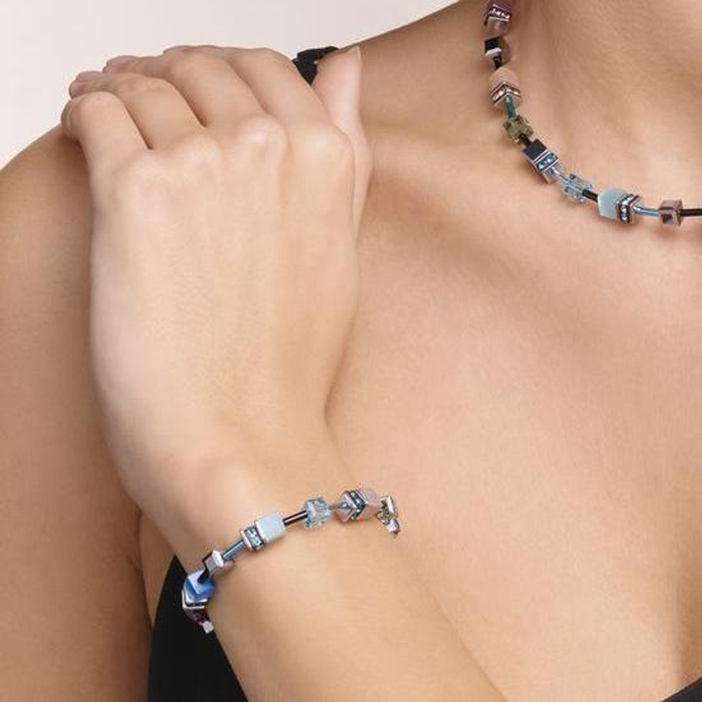 Браслет Coeur de Lion Multicolor Vintage 2840/30-1544 цвет зеленый, розовый, синий