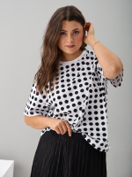 Футболка Фк-193/белый-крупныйгорох