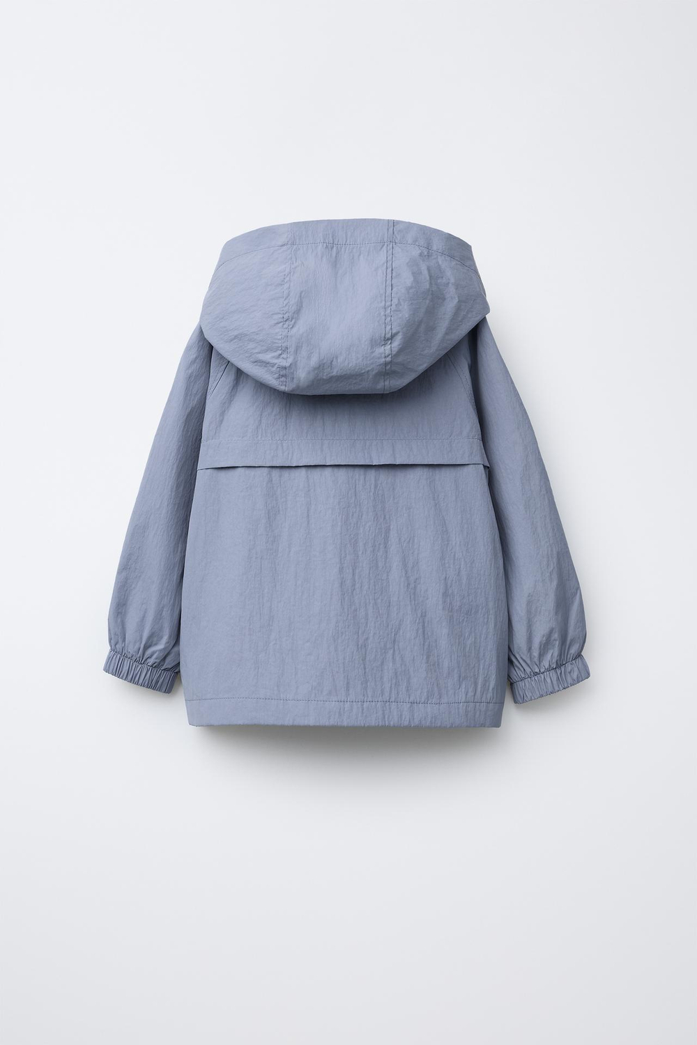 ZARA ДОЖДЕВИК WATER REPELLENT С КАПЮШОНОМ, ВЫЦВЕТШИЙ СИНИЙ