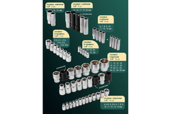 Набор торцевых головок и вставок RF-41082-5L 1/2" & 1/4"DR 6-гранных с телескопическими трещотками 108пр. ROCKFORCE
