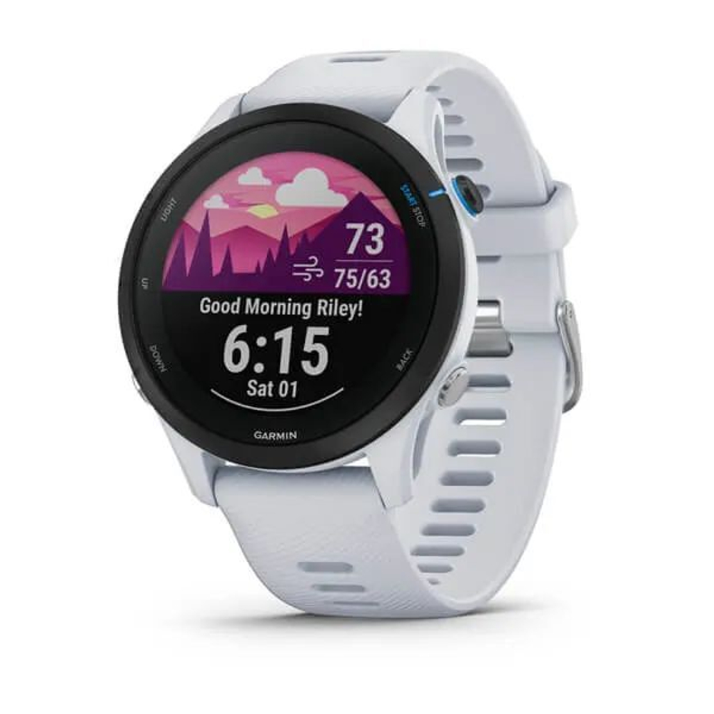 Смарт часы Garmin Forerunner 255 Music с белым ремешком