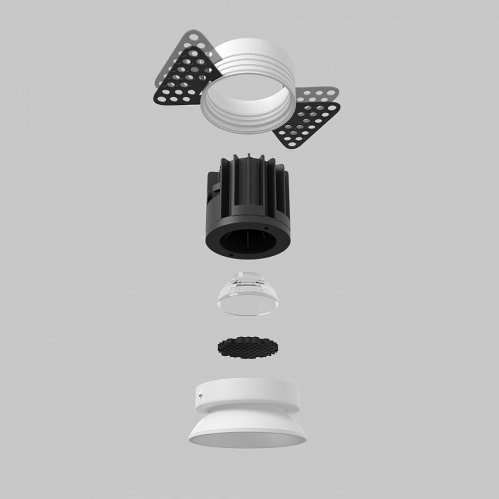 Встраиваемый светильник Maytoni Round DL058-7W2.7K-TRS-W