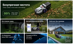 Робот-газонокосилка ANTHBOT N8 RTK-GPS с травосборником и системой 4-в-1 для участков 500–1500 м² (5–15 соток)
