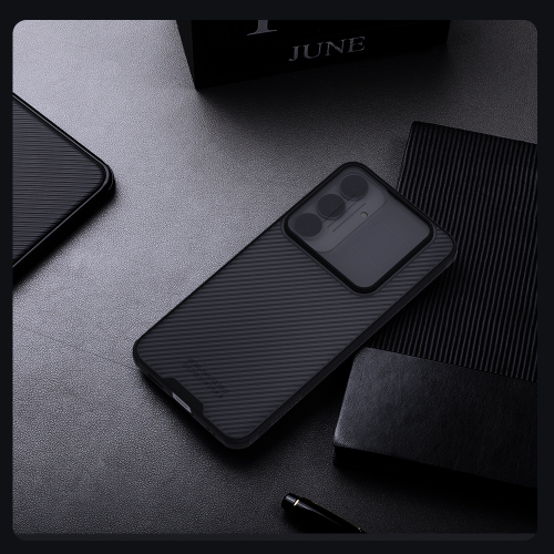 Чехол прозрачный тонированный от Nillkin для Samsung Galaxy S25 FE, серия CamShield Pro Case (сдвижная шторка для камеры)