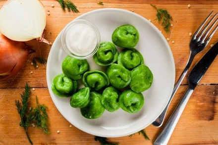 Пельмени куриные зеленые 450 г