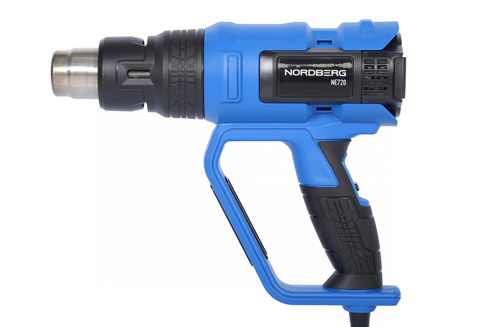 NORDBERG (NE720) Фен с ЖК-экраном, 6 насадок, в кейсе, 50-650 °С, 2000 Вт