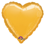 Шар фольгированный Сердце 43 см (Золотой)