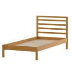 Кровать односпальная 90х200 Тарва из сосны с настилом, бейц