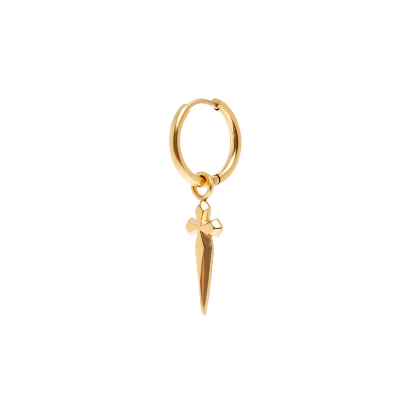 Серьги Смелый Крест – Золото