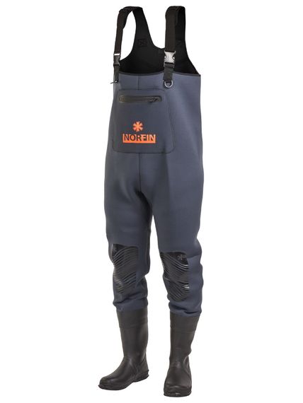 Полукомбинезон заброд. Norfin SHADOW NEOPRENE BOOTFOOT р.41-S с сапогами резина