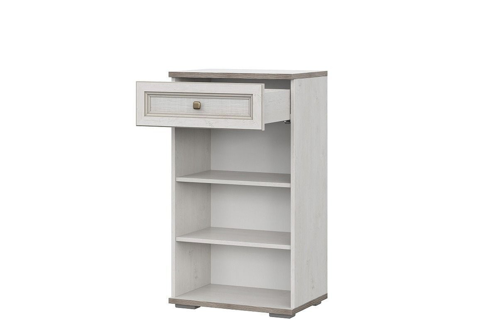 Прихожая с зеркалом комплект мебели Сосна Санторини светлый 235х60х223 см