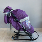 Коляска комбинированная «Ника Детям 7-5SK» черничный (арт. НД7-5SK/1)