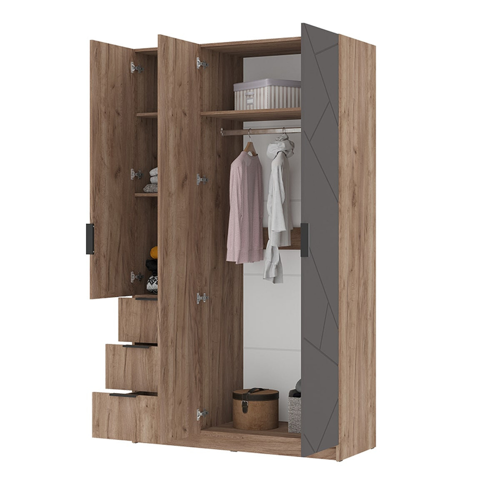 Орегон ШК 03 Шкаф 3х-створчатый