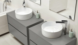 Раковина накладная Cersanit CREA 38 (PUMCRE38/1ocR) керамика, цвет Белый