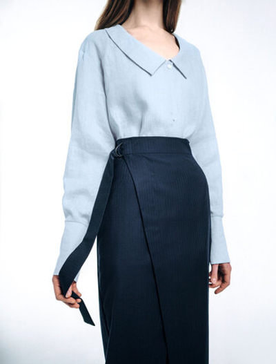 Юбка миди из шерсти