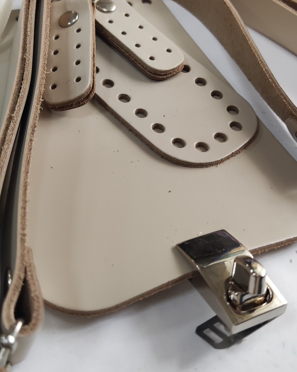 Комплект для мини-сумки Кожа Белый шоколад