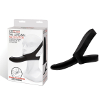 Черный фаллоимитатор с креплением на лицо The Original Facilitator - 14 см. (Цвет: черный)