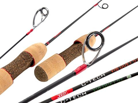 Удилище зимнее Lucky John C-TECH VIB DUET два хлыста 57см