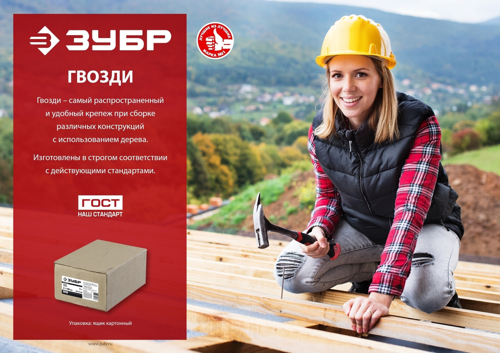 ЗУБР ГОСТ 4029-63, 40 x 3.5 мм, цинк, 5 кг, кровельные гвозди (305220-040)