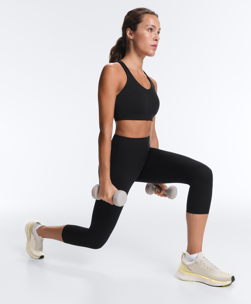 Oysho Кроп-топ Compressive, черный