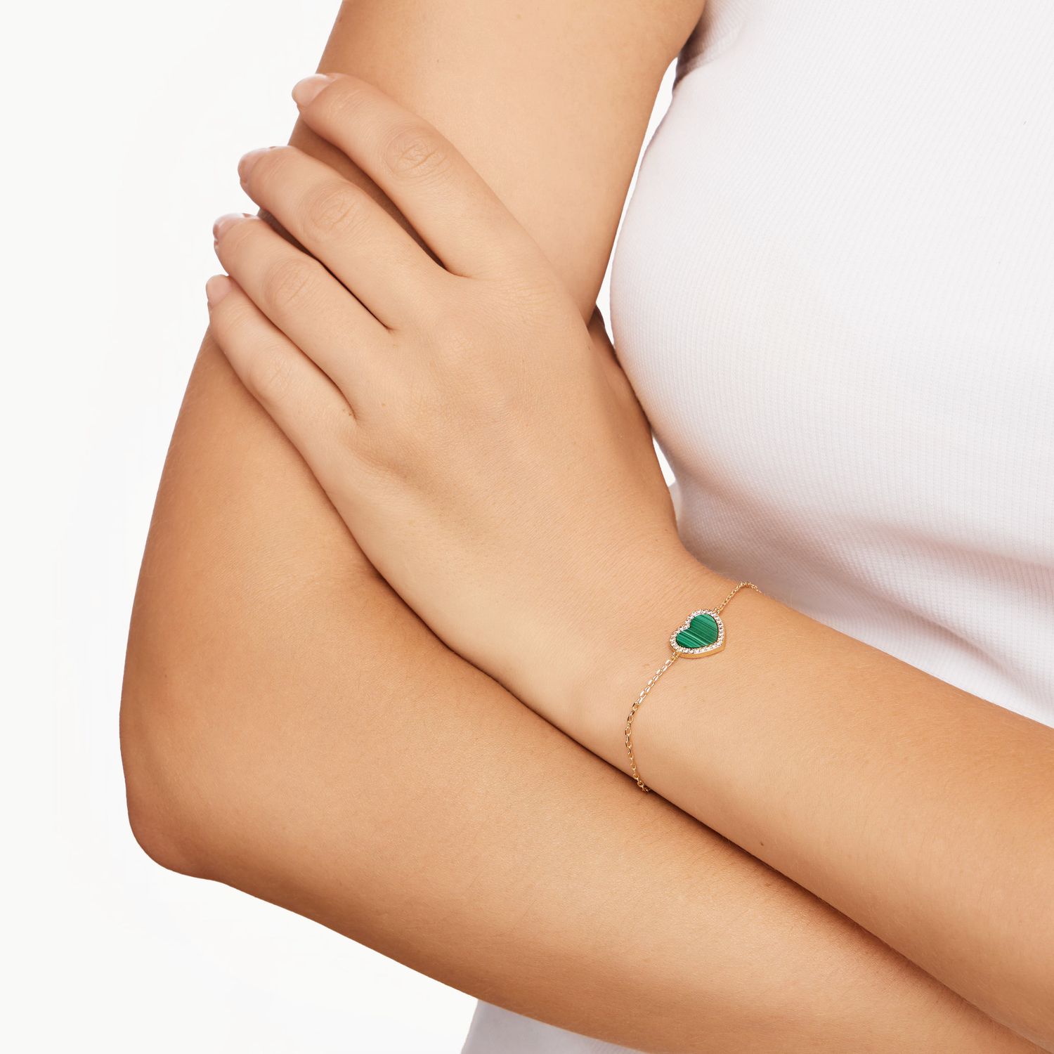 Браслет Malachite Heart Bracelet