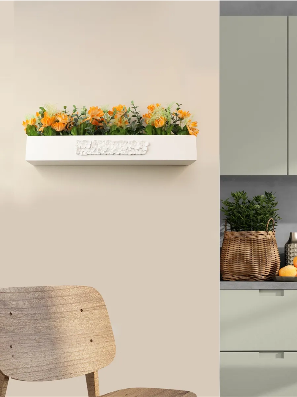 Искусственный цветы для декора в кашпо