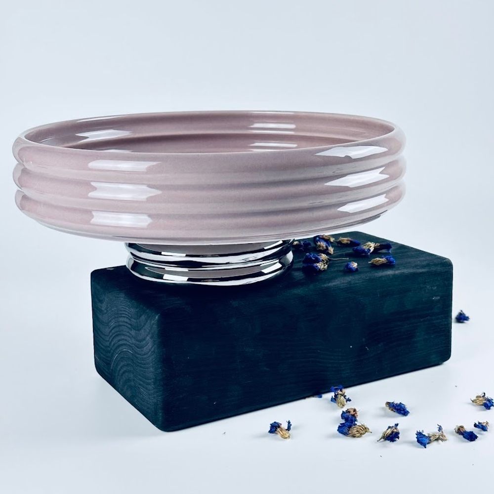 Lenardi 163-070 Фруктовница 26см на ножке MULTICOLOR в под.уп.(х8)Фарфор