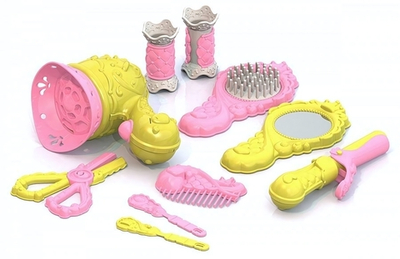 Набор парикмахера, с феном (10пред.) цветной, пакет (Нордпласт)