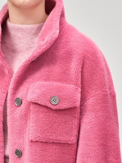 Куртка чебурашка из шерсти мериноса, розовая, SilverFox