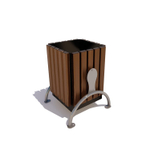 Урна уличная прямоугольная "Берлин", палисандр